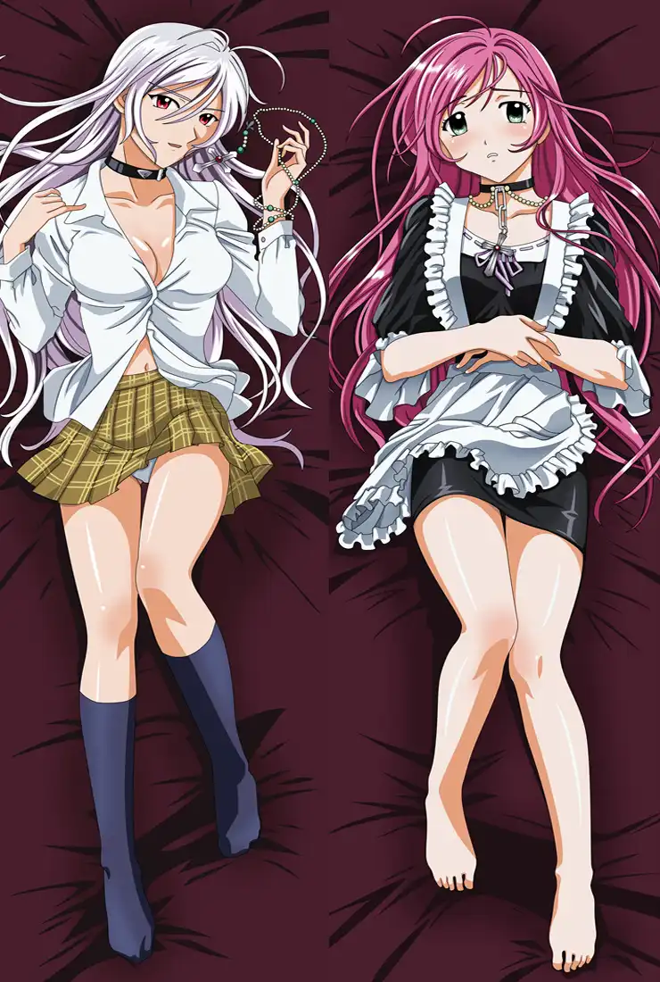 Anime Rosario Vampire Fille Sexy Noumi Akashiya Moka Shirayuki Mizore Dakimakura Taie Doreiller étreinte Taie Doreiller