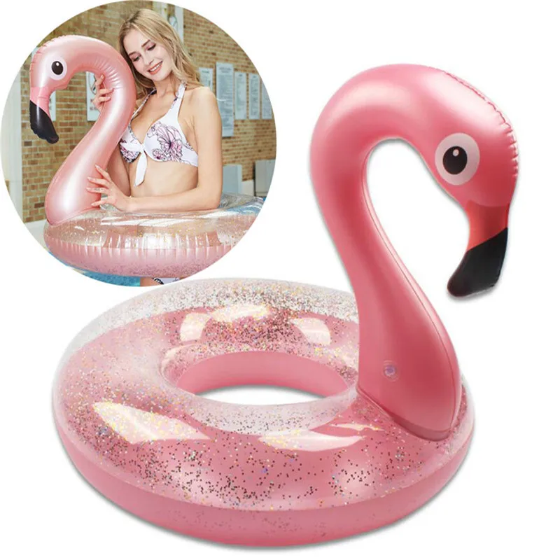 

70/90/120cm Flamingo Summer Inflatable Swimming Rafts Adult Super Large Gigantic Flamingo Adult Summer Party Pool Water Fun Toys