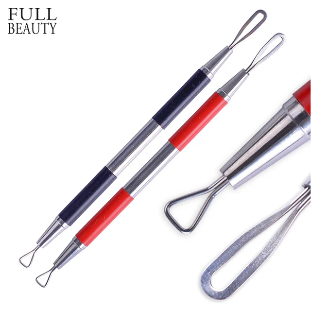$US $1.37 Full Beauty 1pcs Stainless Steel Black Blackhead Pimple Removal Acne Needle Double ended Loop