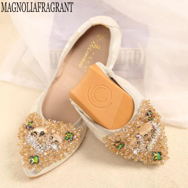 

Rhinestone Egg roll shoes Women Ballet Flats Loafers Moccasins Ladies Slip On Casual Flat Shoes Ballerina Flats Zapatos Mujer c4