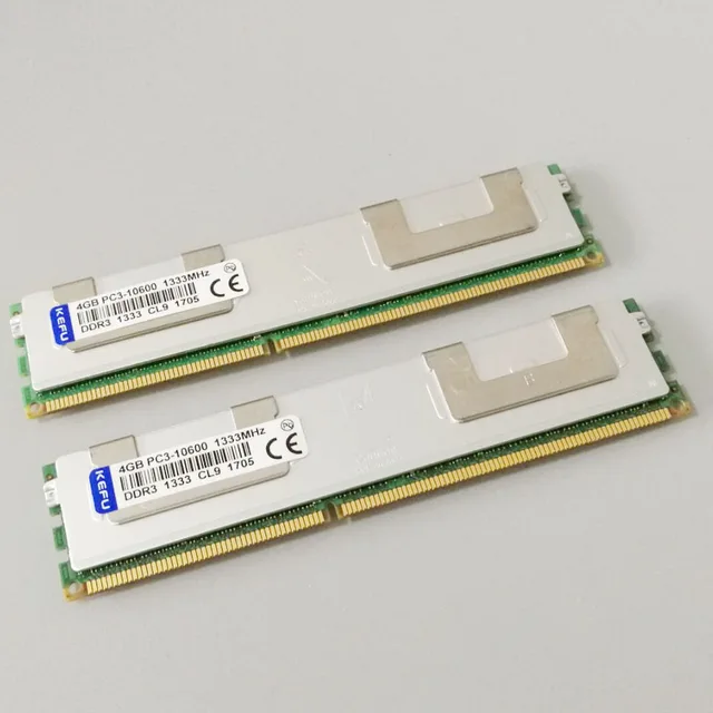 Cheap 8GB 2X4GB PC3-10600R DDR3 1333mhz RAM 2RX4 ECC Memory REG Registered sever memory 240Pins