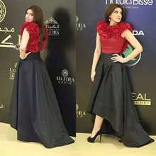 Fachsion Rot Schwarz Celebrity Kleider 2016 Sleeveless Abendkleid Langer Abschlussball Kleidet vestido de festa nach maß Freies Verschiffen