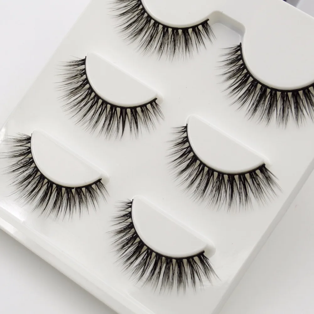 Visofree False Eyelashes Crisscross Wispy Eyelashes Light-weighted ...