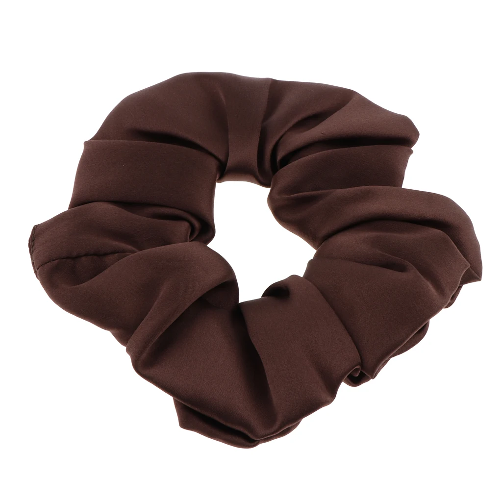 100% Silk Hair Scrunchies Elastic Hair Band Soft Bobble Hair Tie Ponytail Holder Hair Accessory for Women Ladies Girls