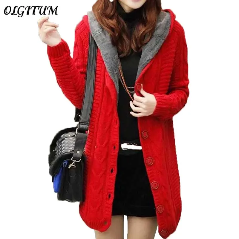 

Spring/Autumn New Cardigan Coat 2019 Women long section twist cardigan sweater coat Korean version thick warm sweater 4 colors