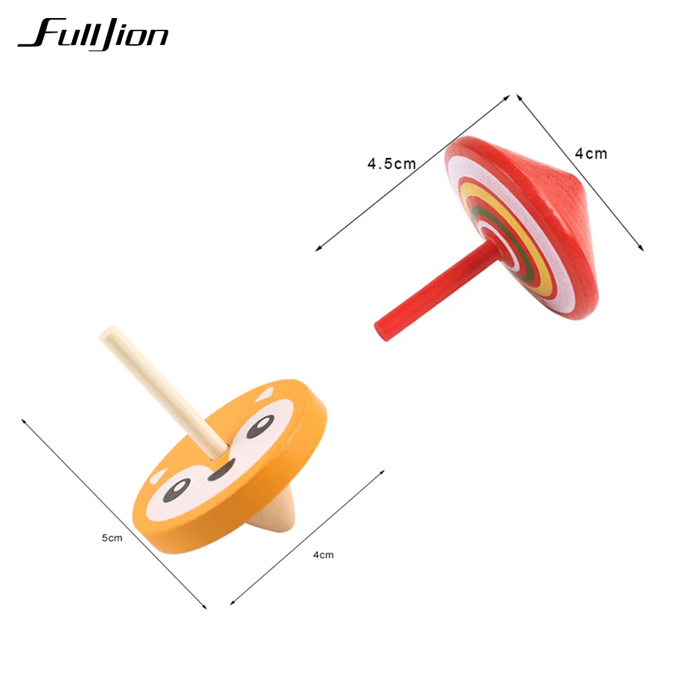 Fulljion الغزل الأعلى خشبي لعب الدوران الترفيه الإجهاد الإغاثة مضحك تدور كتلة للأطفال شعبية الجدة الكلاسيكية بانوراما