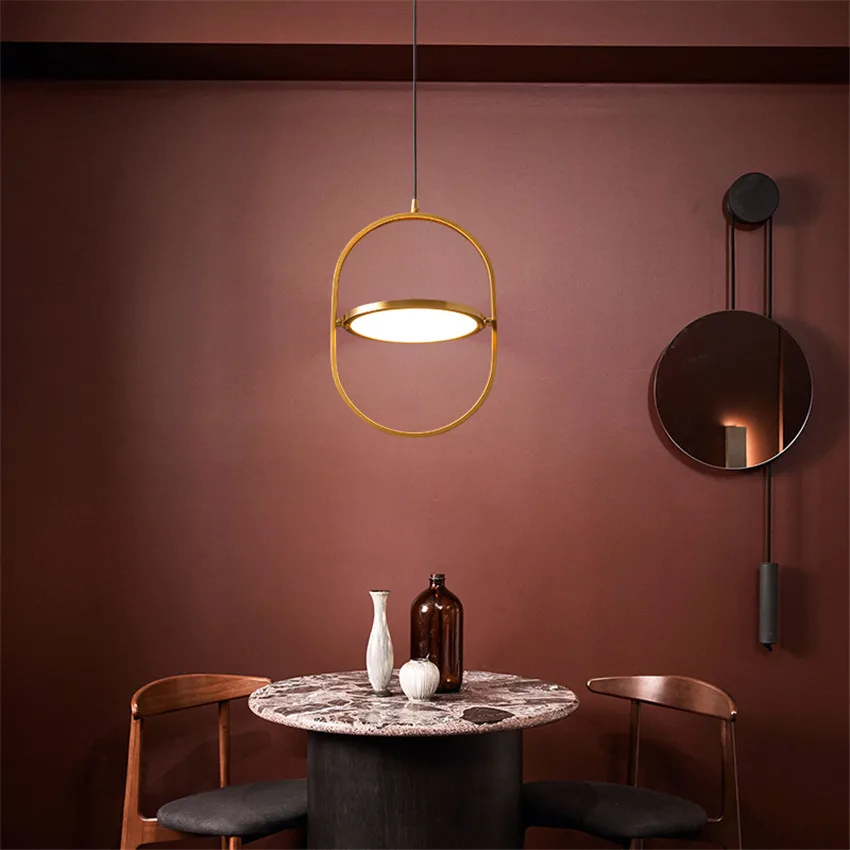 BANGERK Nordic Design Modern LED Pendant Light Fixtures Iron Acrylic Hanging Lamp Loft Home Decor Indoor Lighting Droplight