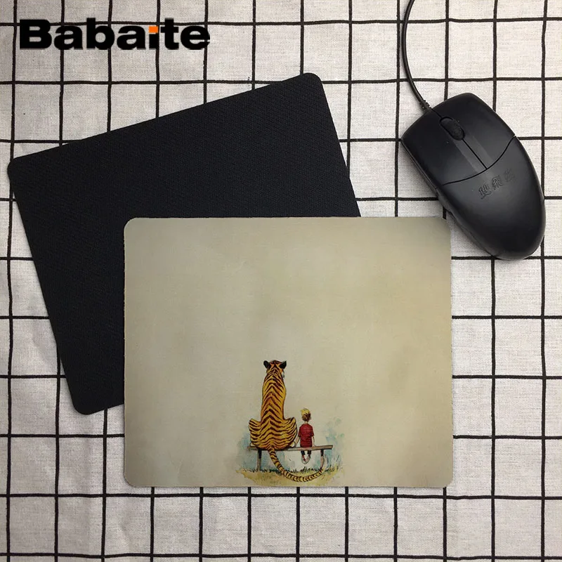 

Babaite Wholesale And Retail Large Rubber Mousepad Style calvin and hobbes Rubber Soft Gaming Mouse Games Black Mouse pad