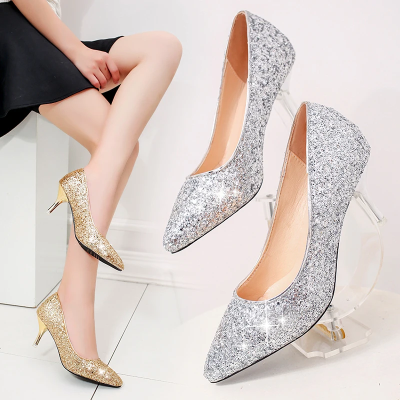 

Sexy High Heels Shoes Women Gradient Pumps Women High Pointed Toe Shoes Ladies Shoes New Arrival Chaussures Femme ete 2019