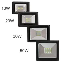 LED Flood Light 10W 20W 30W 50W AC176-264V IP65 Waterproof Black Spotlights Spotlight Outdoor Lighting leds Lamp Spotlight