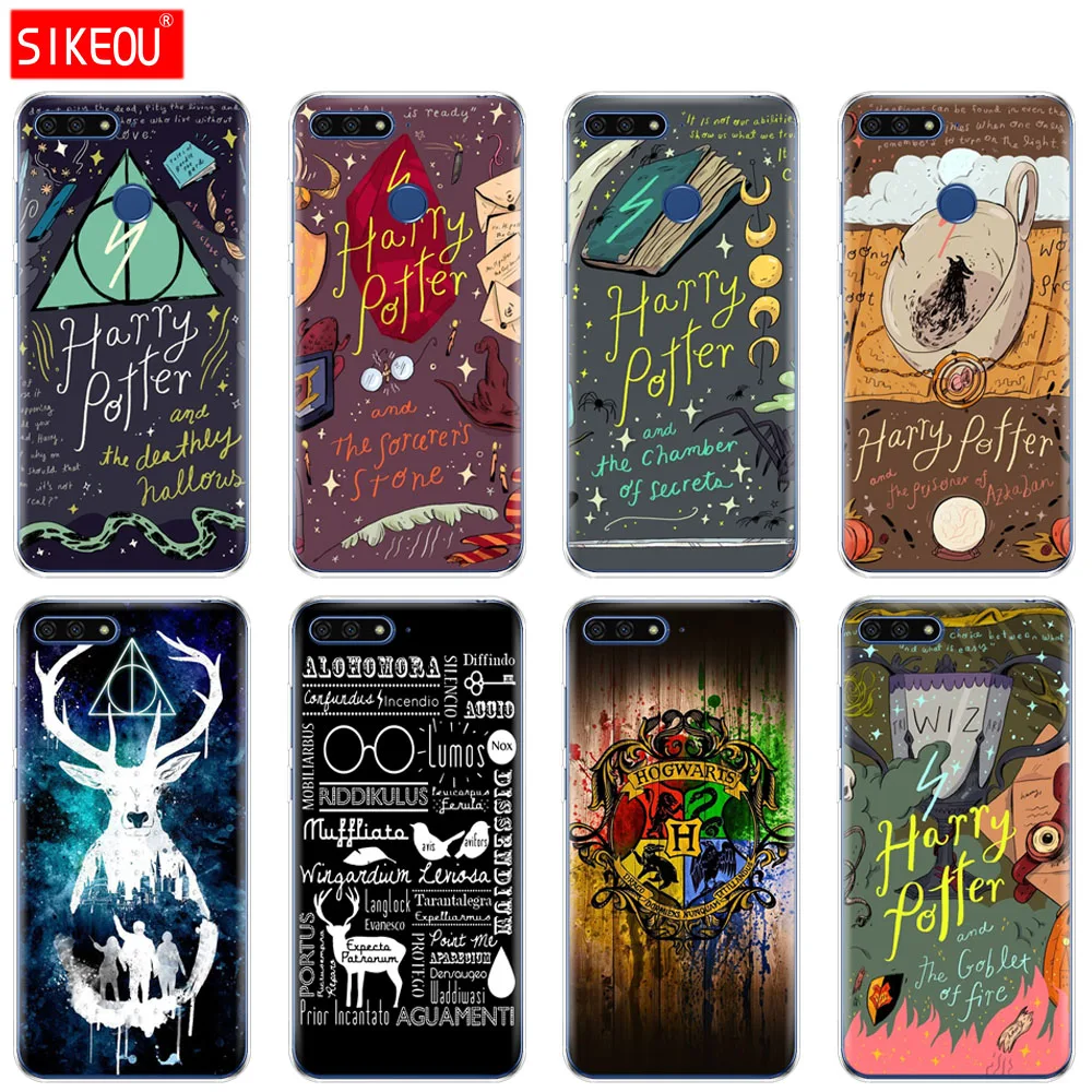 

Silicone Cover Phone Case For Huawei Honor 7A PRO 7C Y5 Y6 Y7 Y9 2017 2018 Prime harry potter