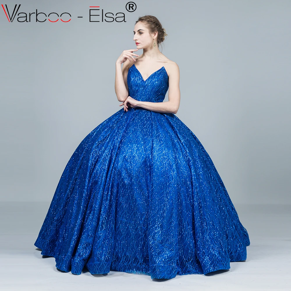 shiny royal blue dress