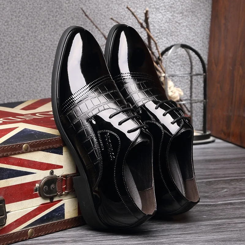 Design marrom Preto Masculinos Leve Sapatos Toe Formal Novo Aa40198 Trabalho Homens De Peso Casuais Couro Apontou Plana Vestido gxEaTqvSwS