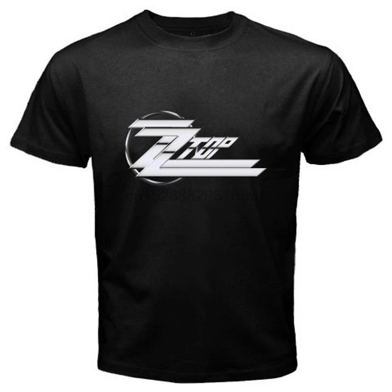 

New ZZ TOP Logo Classic Retro Rock Band Mens Black T-Shirt Size S to 3XL Summer Casual Clothing