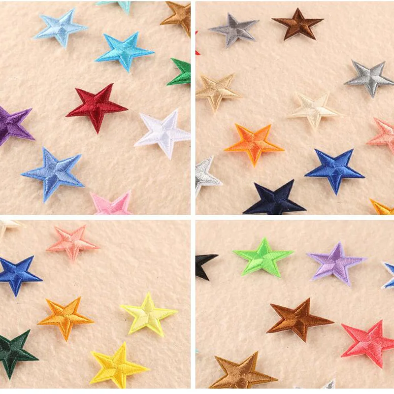 10pcs Small star embroidered patch DIY cartoon badge hat  logo accessories of iron on application  transfers