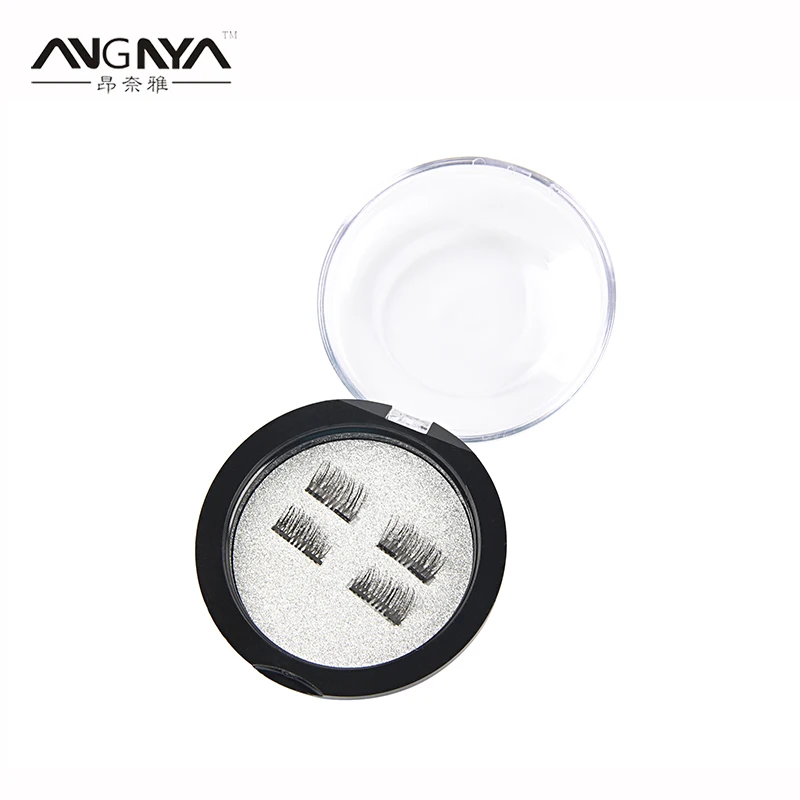 

ANGNYA Magnetic Eyelashes with 2 Magnets Handmade 3D/6D Magnet Lashes Natural False Eyelashes Comfortable Round Packaging A007