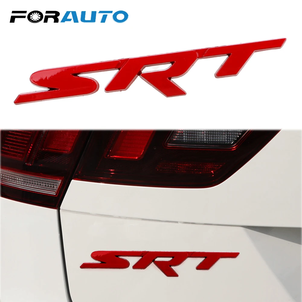 

FORAUTO Metal 3D SRT Sticker Car Styling For Dodge Jeep Cherokee Front Grill Grille Badge Emblem Auto Decoration Accessories