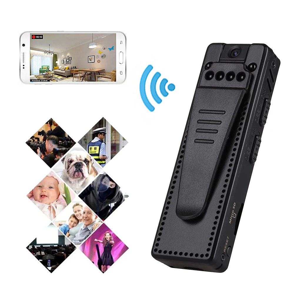 

HD 1080P Mini WIFI Camera Body wireless Cameras Recording For Teaching Court Evidence Digital Camcorders Night Vision Car Camera
