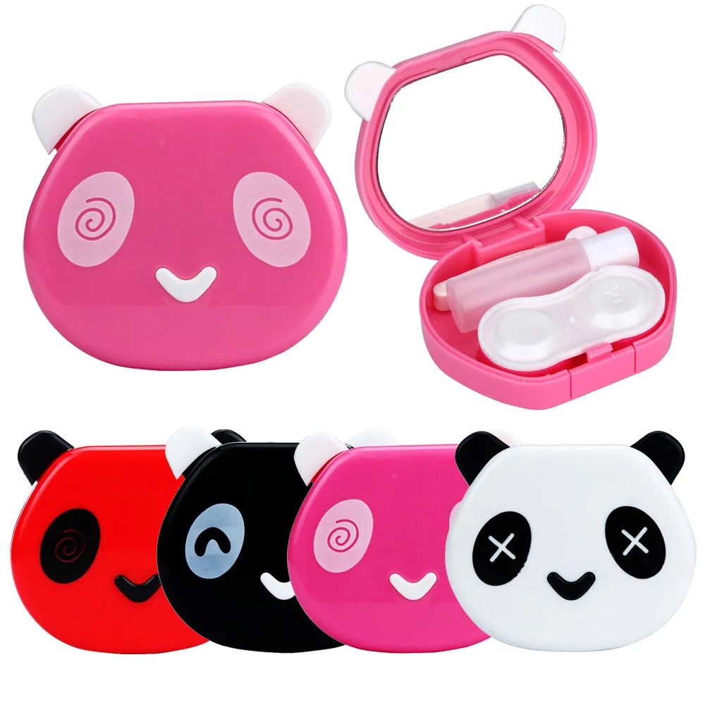 

Cartoon Panda Candy Color Contact Lens Box Case For Eyes Care Kit11.1