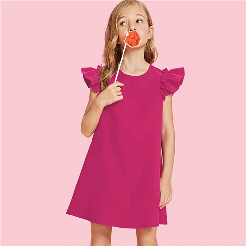 hot pink kids dress