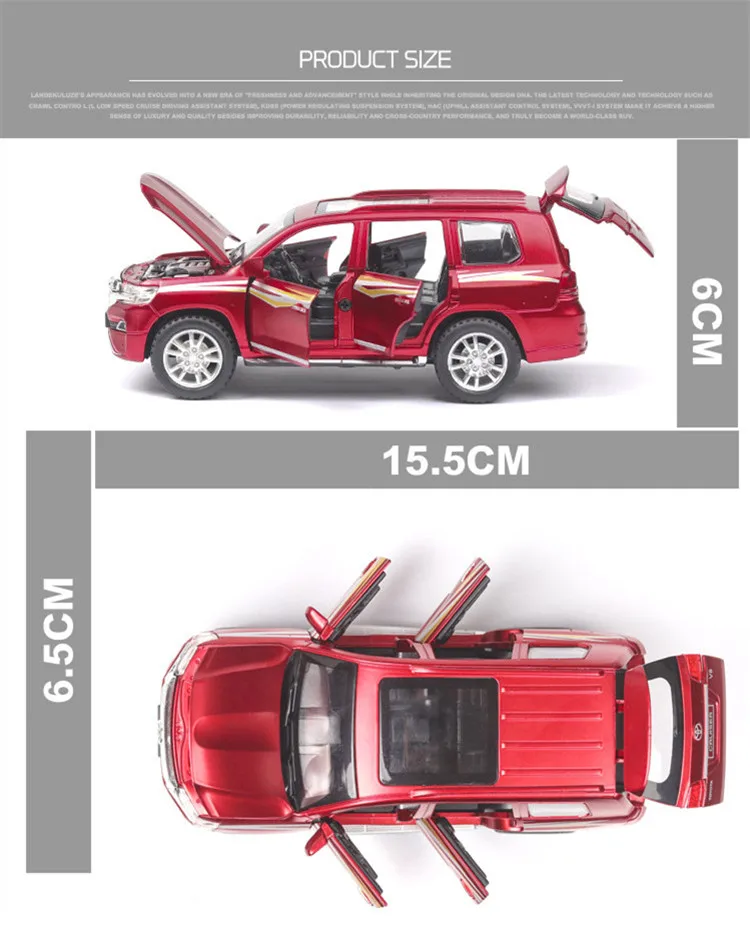 Моделирование 1:32 Land Cruiser полицейского сплава модель, изысканный литьем под давлением 6 двери звук и легким задником-off модель автомобиля
