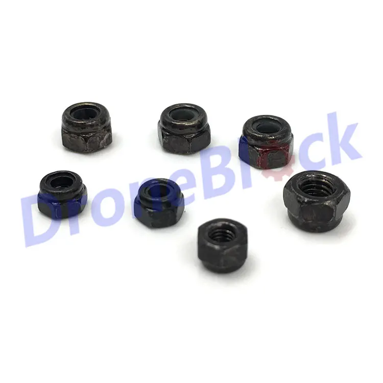 

30 Pcs RC frame Nylon Lock Nuts M3 M4 M2.5 M2 Hex for RC Car Spare Parts Hardware Accessories black