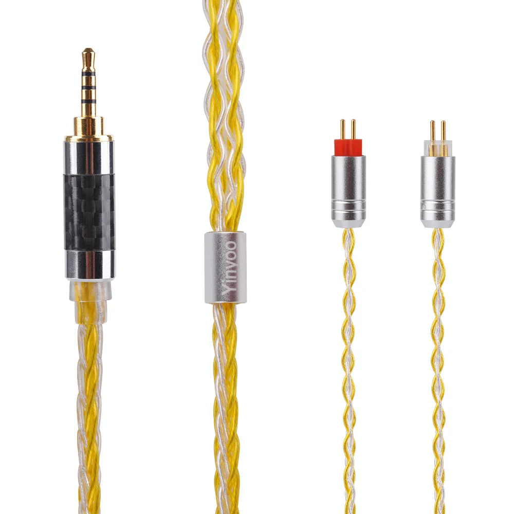

AK Yinyoo MMCX/2Pin Connector 3.5/2.5/4.4mm Balanced 8-Core Silver-Plated Cable ZST ZS10 ZSN PRO AS16 ZSX C10 C16 C12 TRN V90 X6