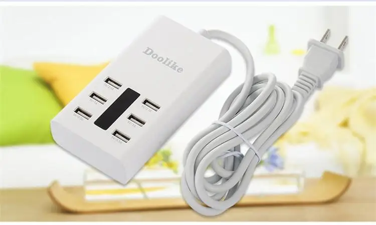 EastVita Интеллектуальный 6 портов USB концентратор сплиттер адаптер быстрое зарядное