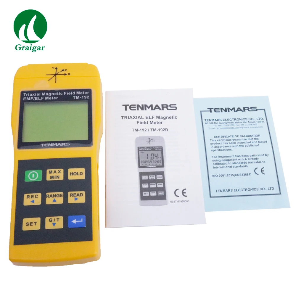 

TENMARS TM-192 EMF Meter 3-axis Magnetic Field Meter 30Hz-2000Hz