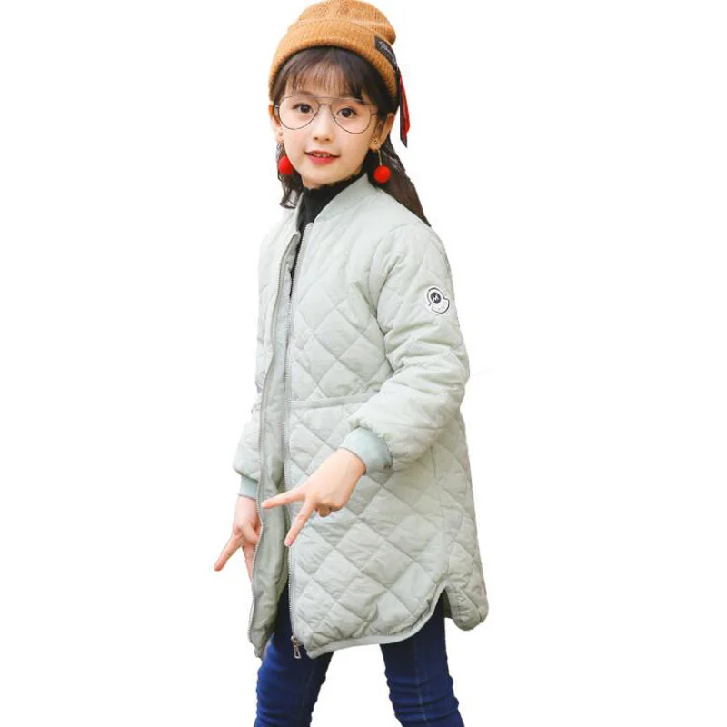 

2019 new girls winter children's cotton coats children's long thin cotton jacket Comfortable and war free shipping