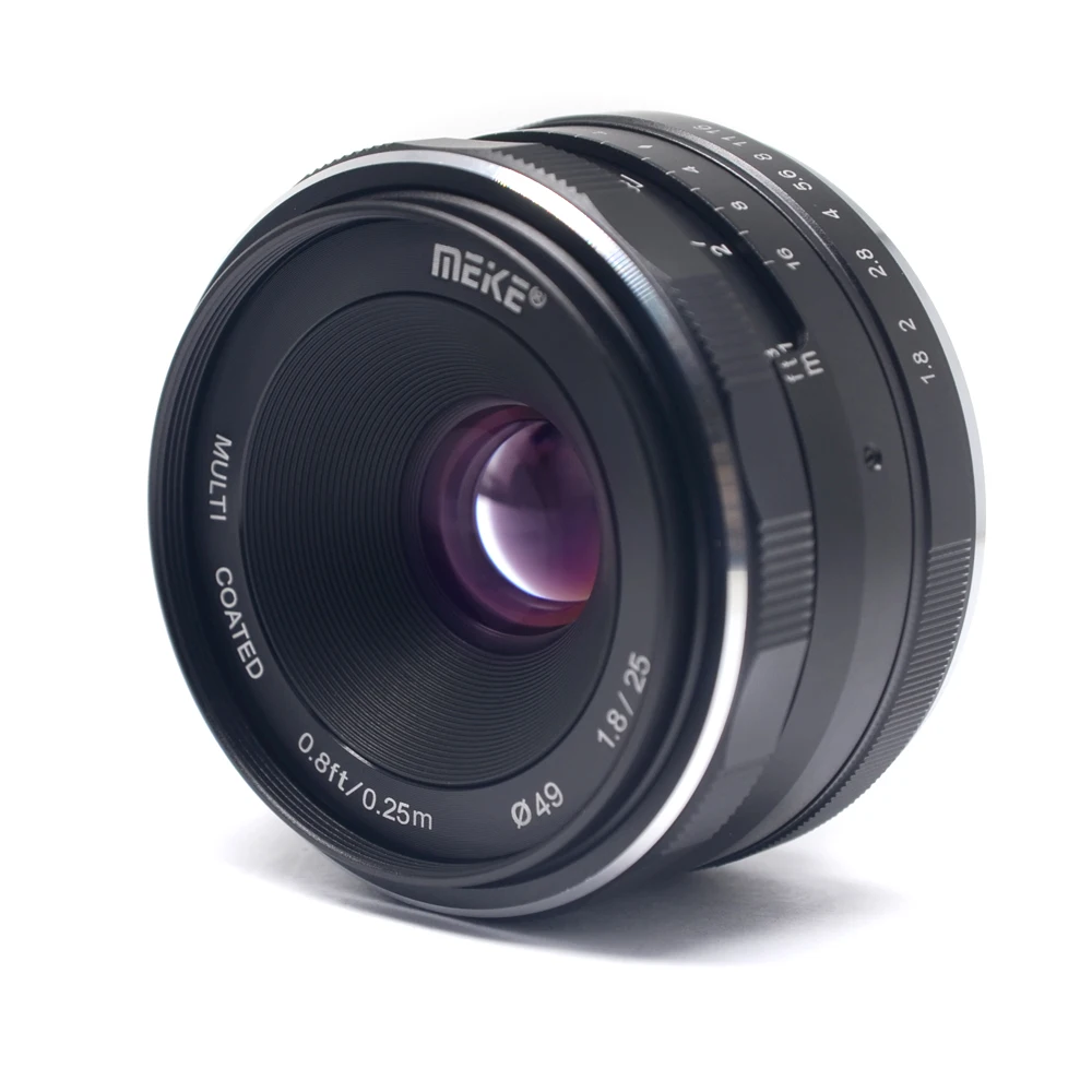 Широкоугольный объектив Meike 25 мм f1.8 ручная фокусировка Для беззеркальных камер