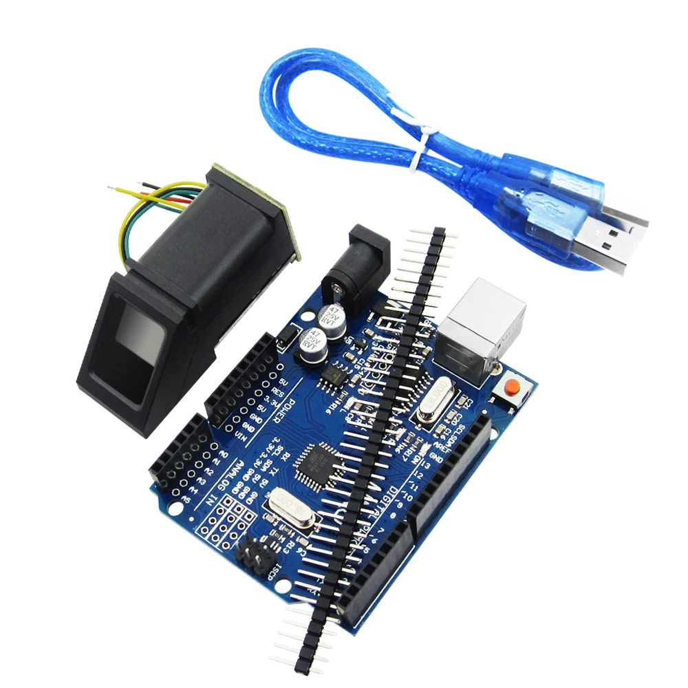 

Оптический датчик отпечатков пальцев HAILANGNIAO 1 шт. FPM10A + 1 шт. UNO R3 MEGA328P с usb-кабелем