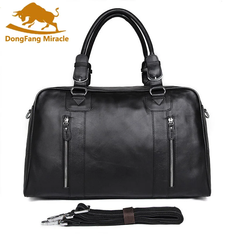 

New 100% Genuine Leather Vintage Men's Classic Travel Bags Luggage Handbag Cross Body Duffle Bag Huge Casual Handbag