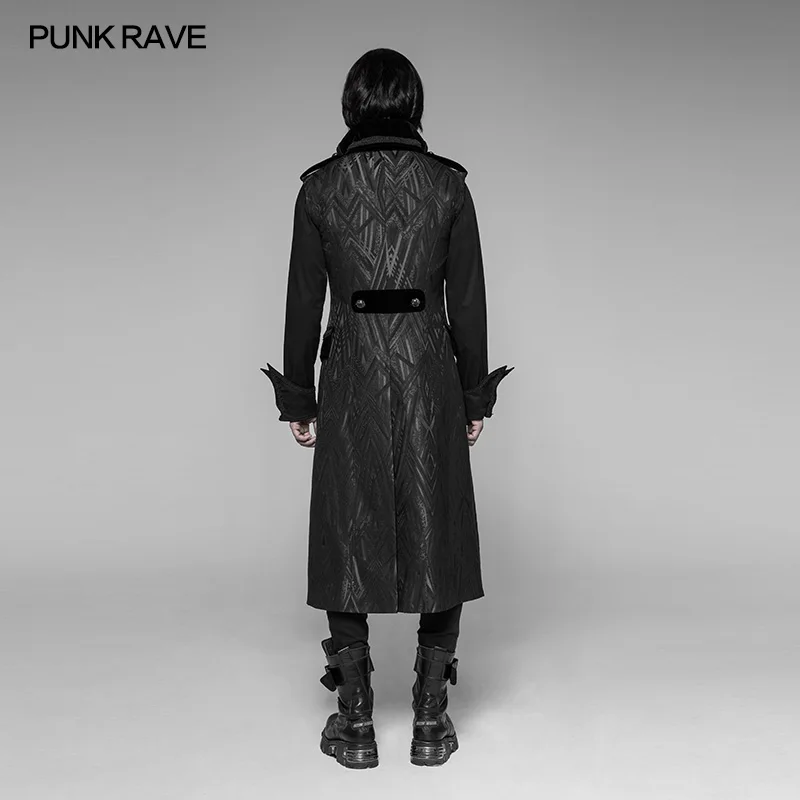 PUNK RAVE Men's Punk Jackets Vintage Classic Palace Sleeveless Vest Jacket Coat Pattern Stage Performance Cosplay Costume