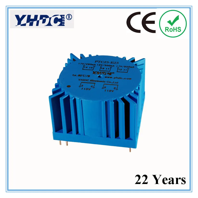 

PTC35 For Audio usage 35VA 2*110V 2*15V toroidal transformer, encapsulated PCB transformer