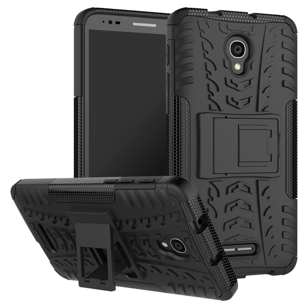 Чехол для Alcatel Pop 4 Plus + PC Силиконовый 3D Прочный противоударный ударопрочный чехол