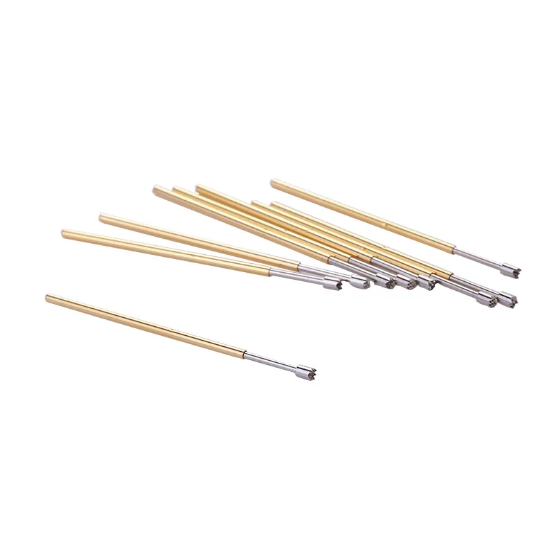 100Pcs PL75-H2 Test Probe Instrument Length 33.35MM Nickel Plate Pogo Pins Dia 1.3mm Phosphor Brass Spring Pressure Test Probe
