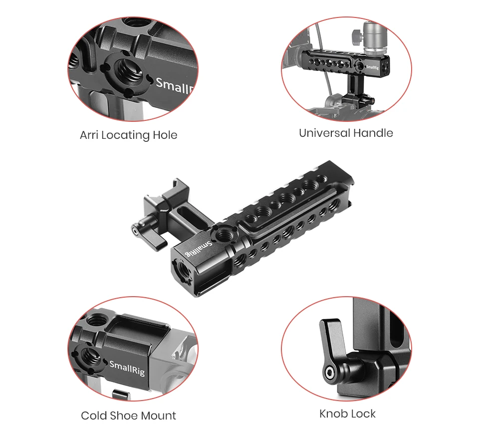 SmallRig NATO Rail ручка с монтажными точками башмак крепления для камеры s/видеокамеры/Экшн камеры/камеры клетки-1955