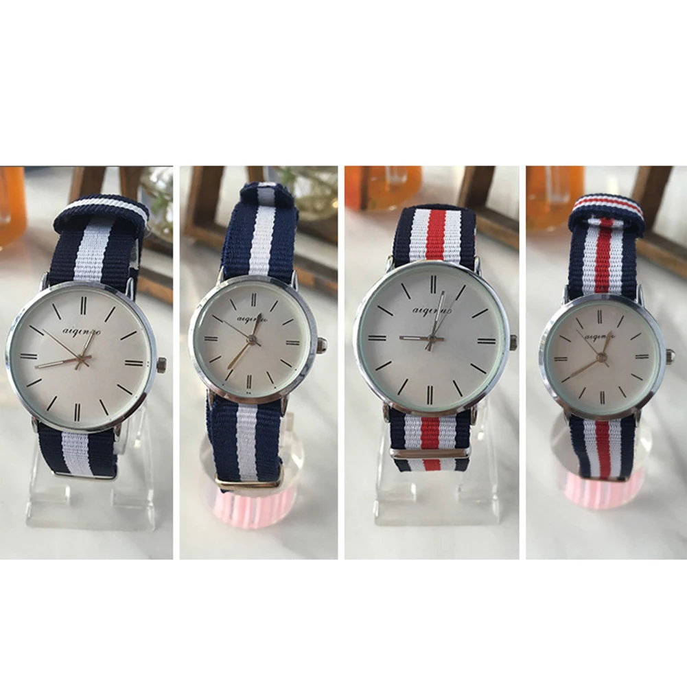 Новый бренд пару часов для Для мужчин Для женщин Ultra Slim кварцевые часы с простым нейлон группа Relogio Masculino Мода Наручные часы