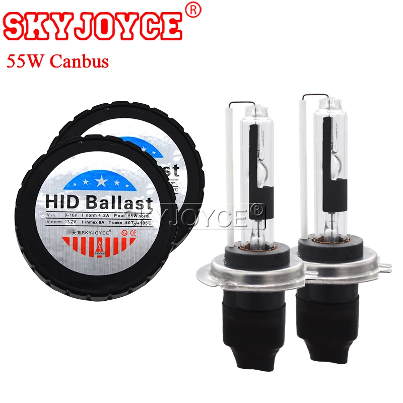 Комплект ксеноновых фар SKYJOYCE H7R 12 В 55 Вт тонкий круглый Canbus HID металлическое
