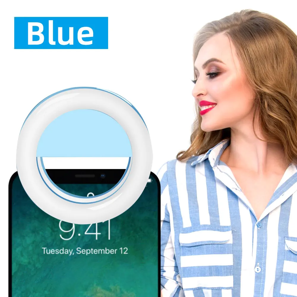 

USB Charge Portable Mini Selfie LED Photography Camera Phone Ring Lights Make Up Flash Photo Light For iPhone Smartphone