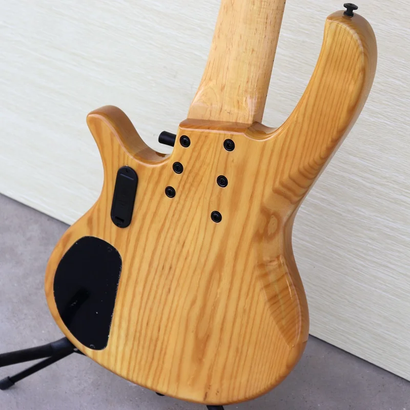Дерево burl Топ высокого класса 5 струны активная электрическая бас гитара с широким грифом