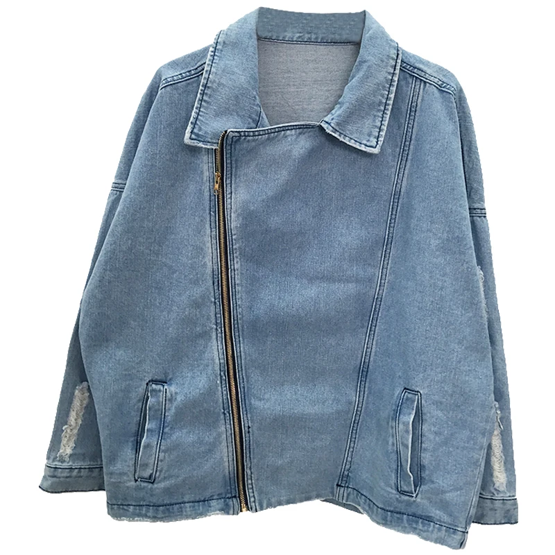 Denim Jacket Korean Female Jacket Classic Light Blue Denim