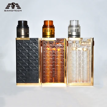 

E cigarette SOB MOD KIT Double 18650 battery parallel connection circuit box brass and PEI Material with SOB RDA atomizer mod