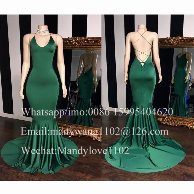 Сексуальное зеленое выпускное платье с v-образным вырезом, длинное, эластичное сатиновое вечернее платье русалки для женщин, дешевая распродажа, Vestidos de fiesta de noch