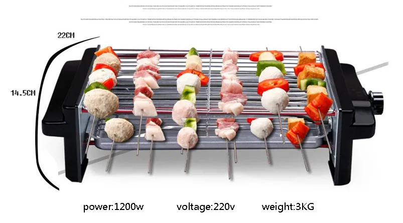DMWD Электрический гриль-печь бездымного Бытовая печь барбекю плита принадлежности для шашлыков машина для приготовления кебаба 2 два слоя
