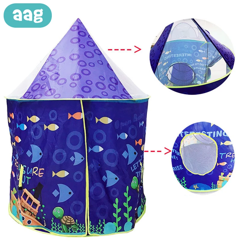 

AAG 3-in1 Baby Portable Large Pool Pop-up Play Tent Children Ocean Ball Pool with Tunnel Kids Play Game House Outdoor Tents