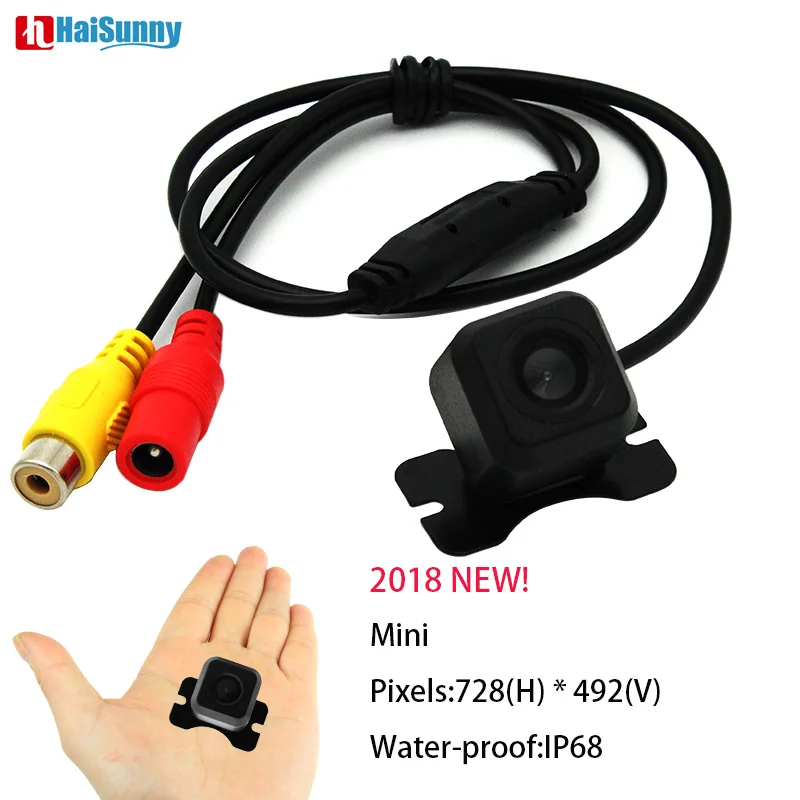 

HaiSunny Hidden Mini Camera Vehicle Camera CCD Night Vision Waterproof Parking Reverse Backup Camera For Car Monitors