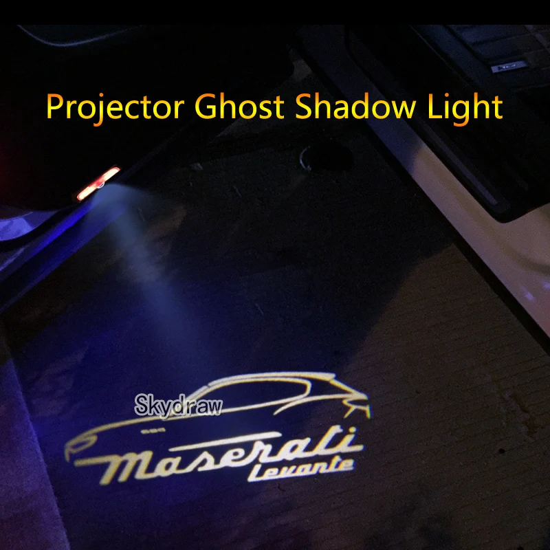 2 шт. для MASERATI LEVANTE Автомобильная дверь с электроприводом Предупреждение световой проектор Ghost Shadow Light Добро пожаловать Свет