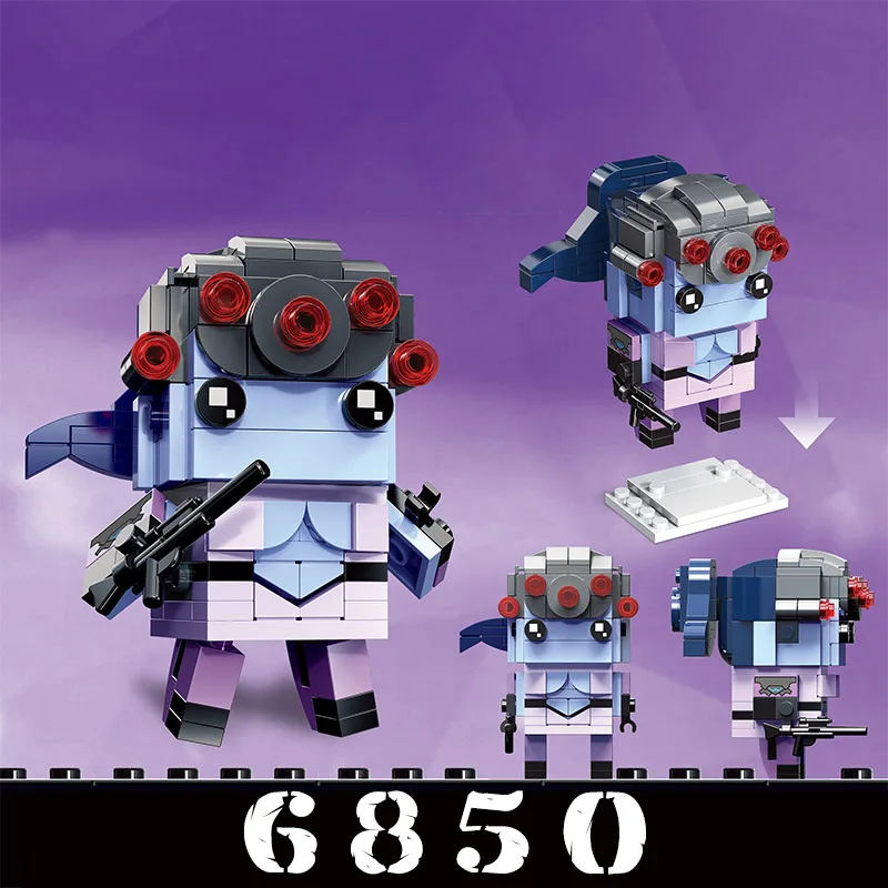 Новое поступление 76 Genji Widowmaker D. Va с квадратной головкой Brickheadz строительные блоки для детей Подарки - Цвет: 6850